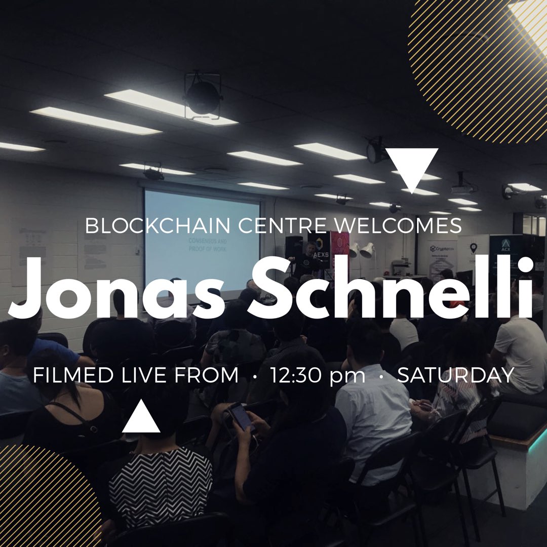 Did you get your ticket to tomorrows exclusive Melbourne event with Bitcoin Core maintainer Jonas Schnelli??? 
If not, join the session live at 12:30pm on our Facebook page 👉 m.facebook.com/blockchaincent… <a href="/Halcyon_Knights/">Halcyon Knights</a> <a href="/LaunchVic/">LaunchVic 🚀</a> @CoinstopAU <a href="/BCGatewayEurope/">Blockchain Centre</a>