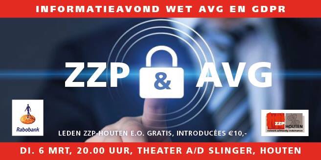 hodhouten's tweet photo. Ben jij al klaar voor de AVG? Kom naar de informatieavond voor zzp’ers op di. 6 maart 19.30 uur over de wet #AVG in de Foyer van Theater aan de Slinger in Houten. Mede mogelijk gemaakt door de #Rabobank Rijn en Heuvelrug. Meld je aan bij carienmoeijes@icloud.com #zzp #Houten https://t.co/0cxtMe9kCu
