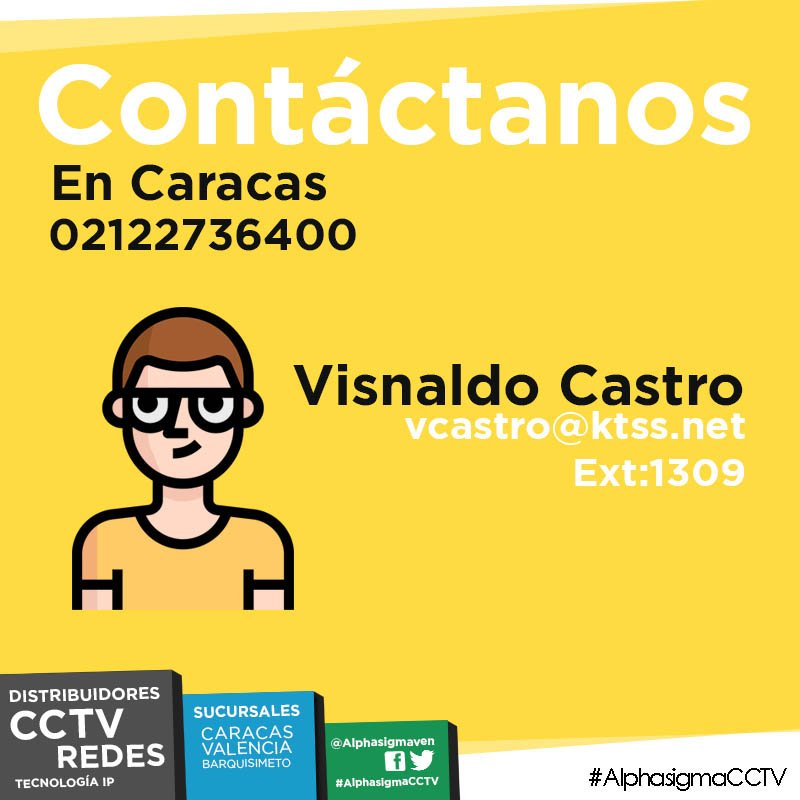 ALPHASIGMAVEN's tweet photo. Contáctanos, tenemos el mejor personal para atender tus inquietudes #Caracas #CCTV #AlphasigmaCCTV https://t.co/D6P5vsVbrn