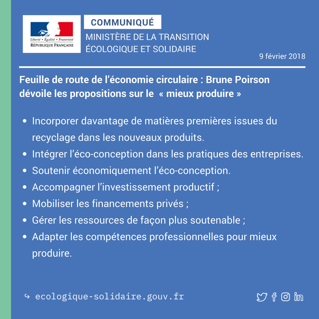 Ecologie_Gouv's tweet image. #EntronsDanslaBoucle ♻️
Feuille de route de l’#économiecirculaire : produire mieux et avec moins de ressources. @brunepoirson a annoncé de nouvelles pistes de travail.
Toute l'info : 
👉 ecologique-solidaire.gouv.fr/feuille-route-…