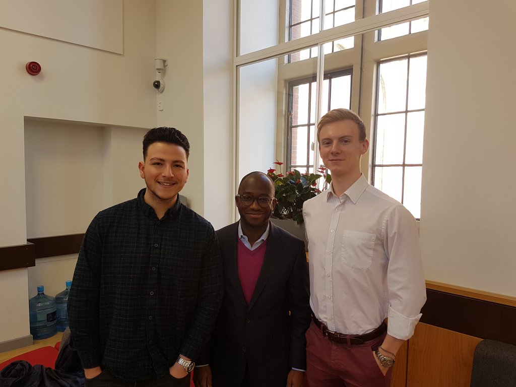 UoBCons's tweet image. It was fantastic to have @SamGyimah at @unibirmingham today to discuss what he hopes to achieve as Uni's Minister. UOBC members met with Sam and spoke about what we can do to get more students voting Tory again and how best to preserve free speech on campus.