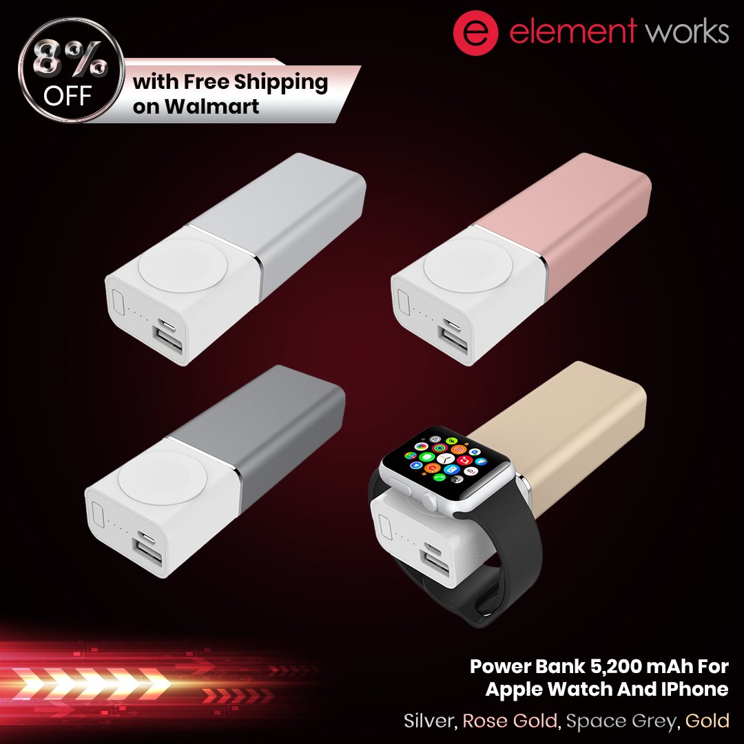 elementworksusa's tweet photo. Power Bank 5,200 mph For Apple Watch And iPhone
Good Performance
Compact Nice Design
#Charger #shoponline #onlineshopping #onlineshop #online #applewatchcharger #applewatchpowerbank #powerbank #iwatch #applewatch #portablepowerbank #5200mAh
Walmart Link : https://t.co/eKucp60zpb https://t.co/XXxR5et1yr