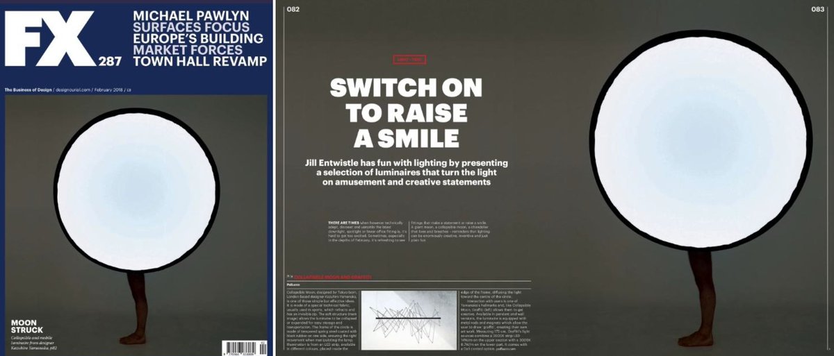 #collapsiblemoon by #kazuhiroyamanaka for Pallucco on <a href="/FXdesignmag/">FX Magazine</a>, United Kingdom, February 2018, #press #palluccopress