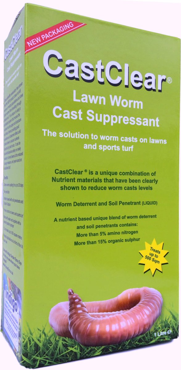 CastClear's tweet image. The new 1,000ml Retail Cartons are appearing on Garden Retail shelves.  Helping gardeners solve their lawn worm cast problems.  Available at your local garden centre or online.  CastClear.co.uk