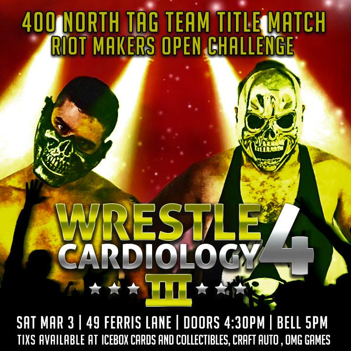 BarrieWrestling's tweet photo. It's #MedalMania time! With the #Olympics officially underway and the #OpeningCeremony over, today's #NationalPizzaDay question is what match are you most looking forward to on Saturday March 3 at #Wrestle4Cardiology 3?
#Barrie
#wrestling 
#400North https://t.co/QsDdk239cq