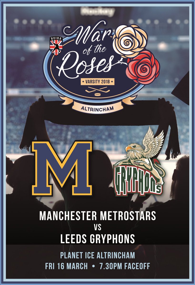 MancMetros's tweet photo. 🚨VARSITY ANNOUNCEMENT 🚨
We are pleased to announce our Varsity game against @LUUIHC, Friday 16th March, 7:30pm! Tickets available here!!
https://t.co/AJxhn2torJ
More details to be released over the next few days, but more importantly, special drink deals to be announced🙌🍻 https://t.co/aYnTidXsIa