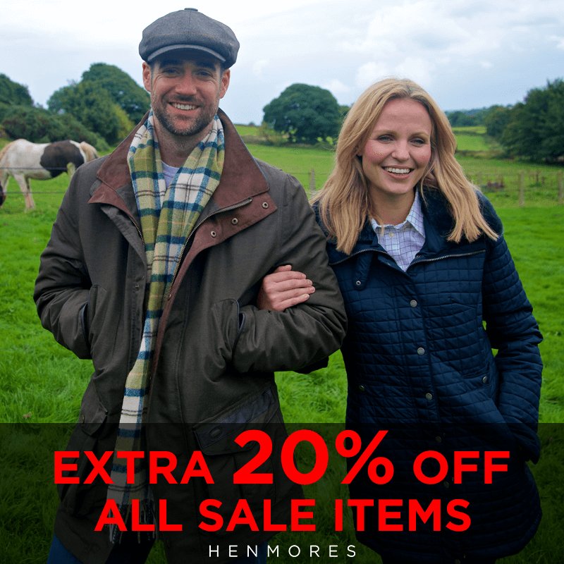 henmores's tweet photo. FINAL REDUCTIONS! Get an extra 20% off all sale items, for a limited time only! Shop now: https://t.co/pZCJFYK88A #sale #discount https://t.co/Ne4BjpkP87