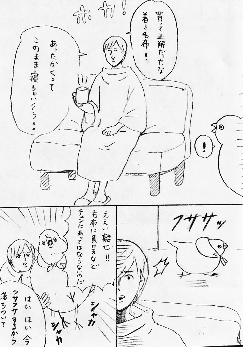 着る毛布vsチュン #チュン漫画 