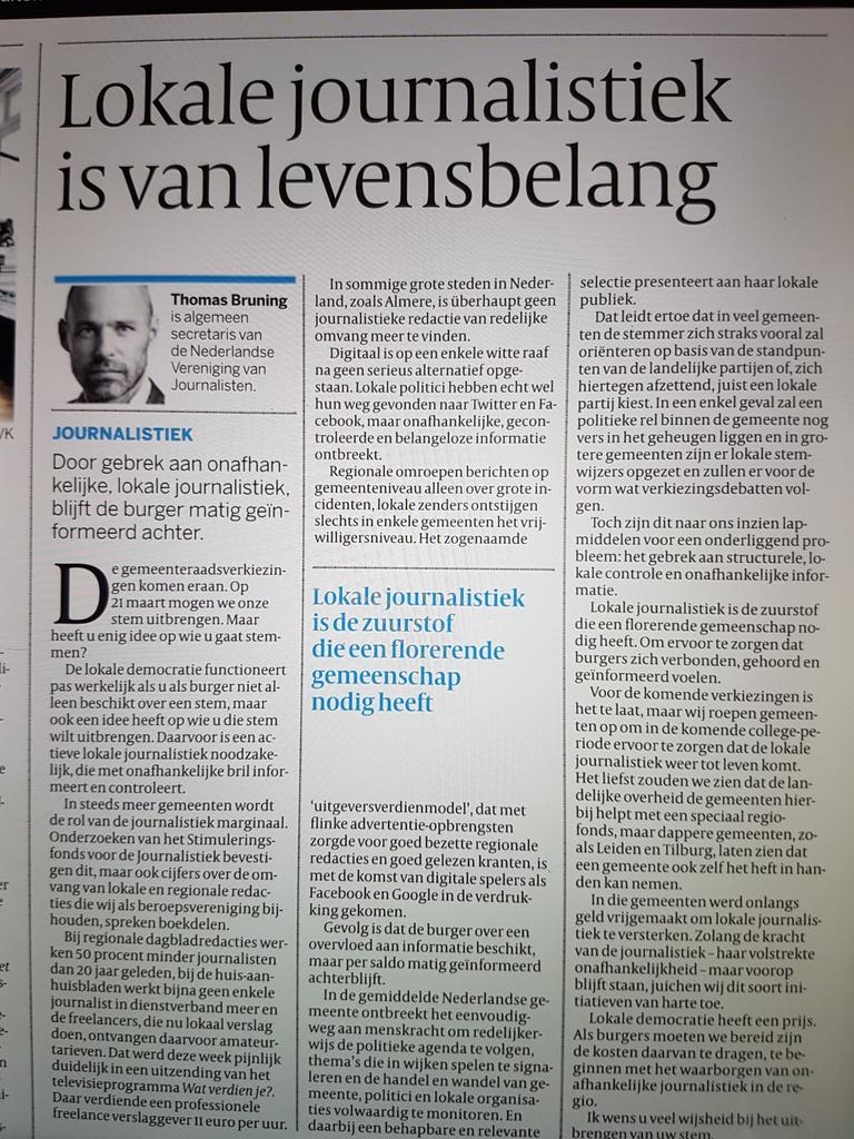 Dus ook bij de Volkskrant zijn ze er nu achter...