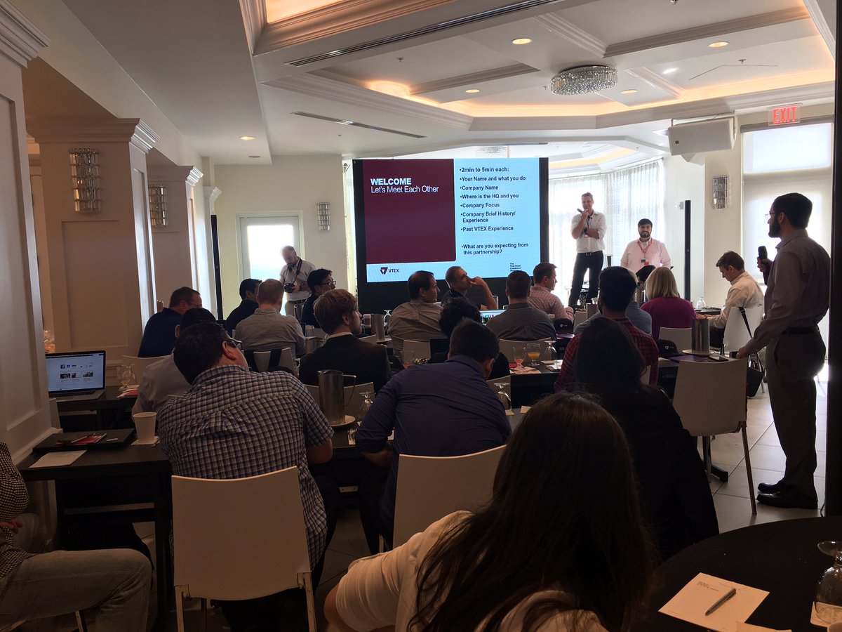 VTEXcommerce's tweet photo. Day 2 of VTEX "Beach and Content" Partner Conference is underway. Our Partners speaking on their experience with VTEX and what to expect. https://t.co/jHm2opeZsM