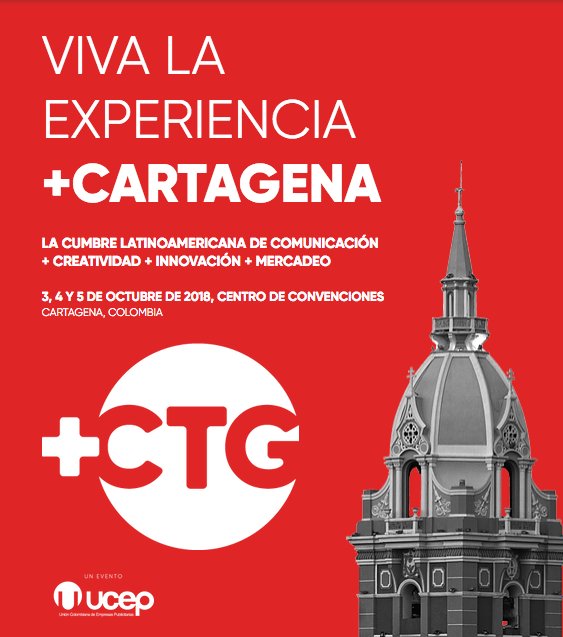 Nace +Cartagena, el encuentro latinoamericano liderado por la UCEP, uno de los gremios convocantes durante 36 años del Congreso Colombiano de Publicidad y gestor de Cartagena Inspira. Más info en mascartagena.co  #MasCartagena