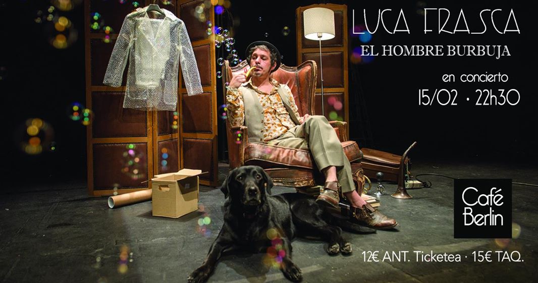 Amigos! El próximo Jueves 15 estaré presentando"El hombre Burubuja" en el <a href="/CafeBerlinMad/">Café Berlín Madrid</a> 23hs.Los esperamos!