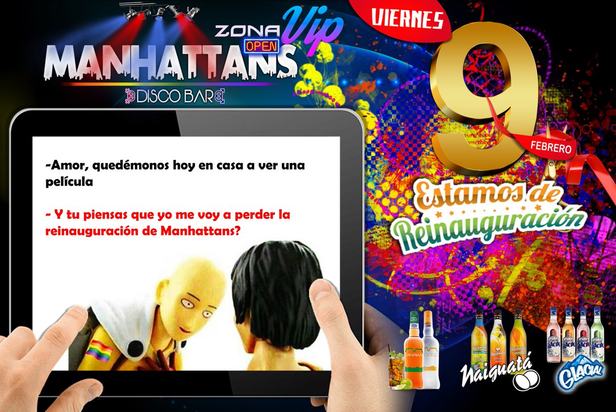 ManhattansDisc's tweet photo. ¡La familia Manhattans te ayudará a descubrir tus sentidos esta noche a partir de las 10:00 p.m! https://t.co/JnVGd8Q39L
