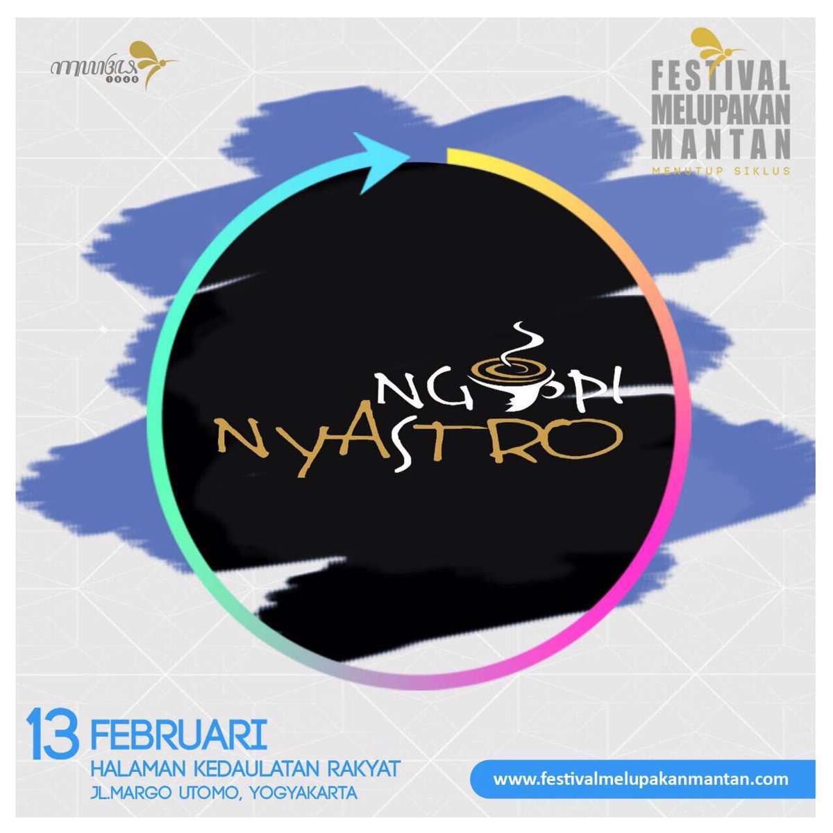 . <a href="/Ngopinyastro/">Komunitas Ngopinyastro</a>, juga turut memeriahkan tentunya dengan barisan puisi yang bakal menusuk hingga ke hati.

#FestivalMelupakanMantan