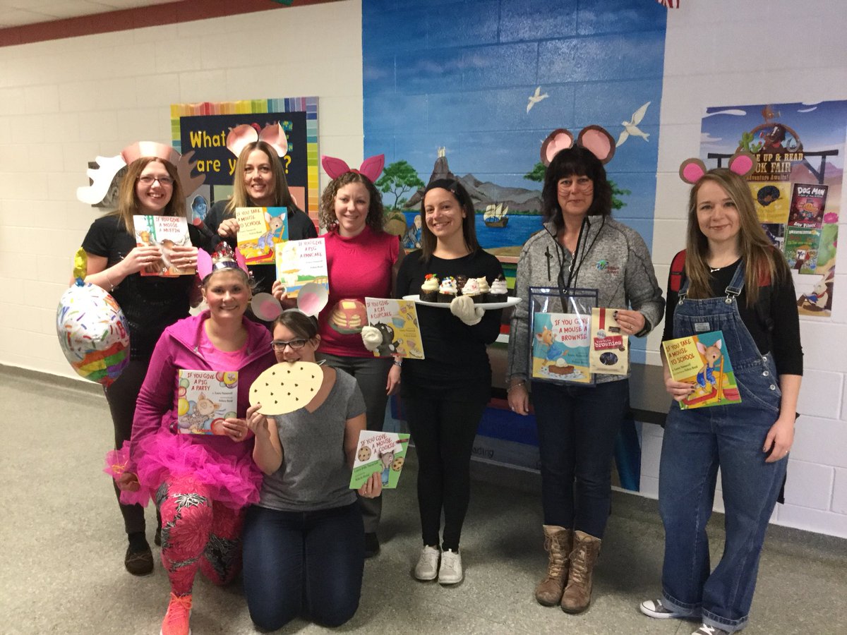 K_Grant18's tweet photo. Dress up like an animal character day!!! #ifyougiveapigaparty #ifyougiveamooseamuffin #ifyoutakeamousetoschool @LauraNumeroff @WoodlawnHSD @HanoverSD @HanoverTeachers #lookinggod @principal_samos @Karen_P_Fraser @claire_neufeld @kfalk7 @tara_reimer @jcuppage_jc https://t.co/tnhOyRHmdS