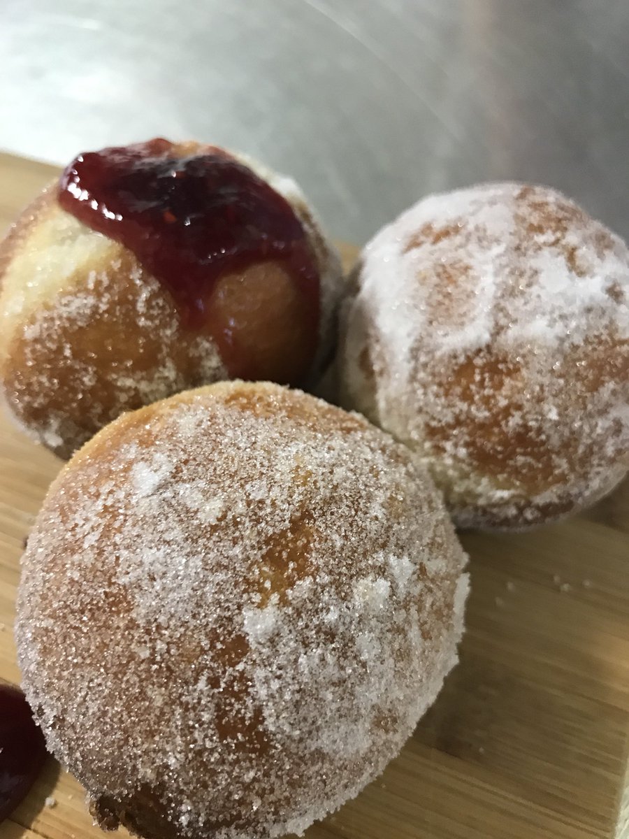 Filthy jam doughtnuts for a Sunday lunch menu