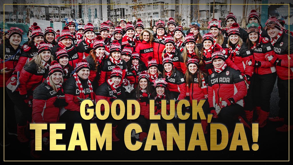 From Canada's Team to <a href="/TeamCanada/">Team Canada</a>: Good luck in PyeongChang! 🇨🇦 #Olympics