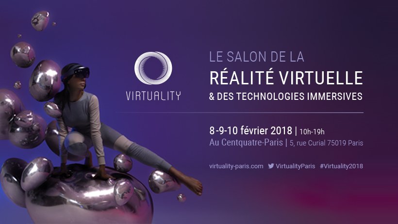 Paris's tweet photo. Pour connaître tous les contenus, usages, applications et nouveautés en matière de réalité virtuelle, foncez au salon @VirtualityParis au @104paris 👽 

👉 https://t.co/7TDdKdTPxv https://t.co/ezjKN86200