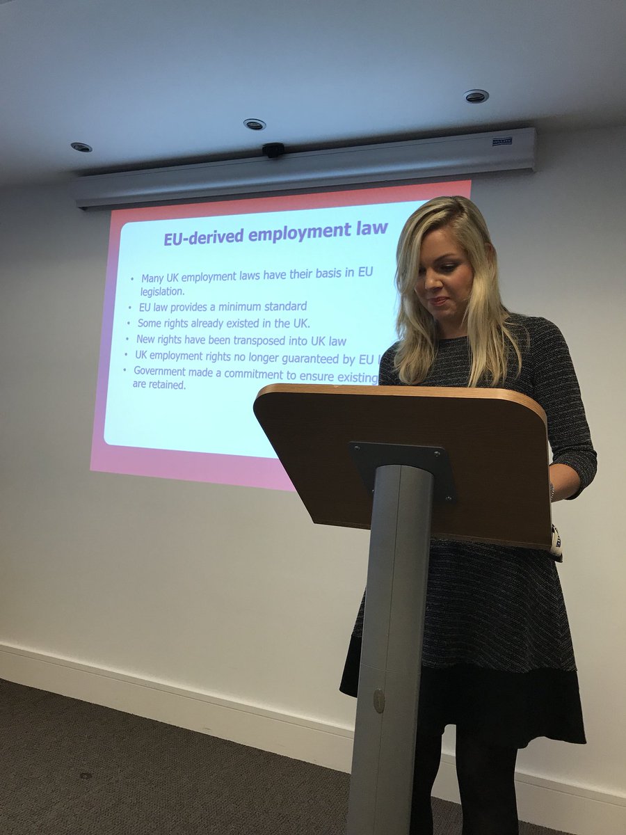 CONSULEGIS_EWIV's tweet photo. Lauren Pickard senior Associate at @hlwkeeblehawson #BREXIT : consequences on #labourlaw. #Consulegis2018 https://t.co/0Zzw0OpyWX