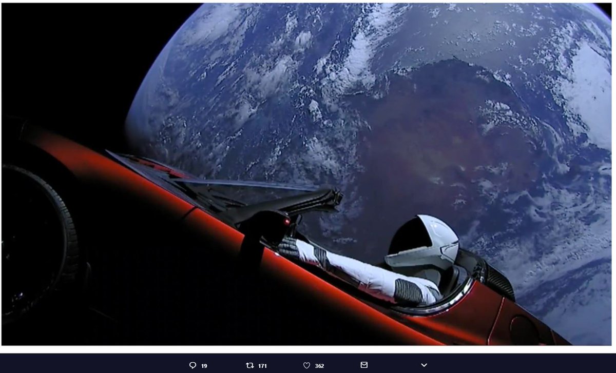 Über die Notwendigkeit dieser Aktion lässt sich streiten. Über die fulminante PR für #Tesla, die absurden Bilder und die Lässigkeit von #STARMAN 😎nicht. Mehr davon. 
#SPACEX #FALCONHEAVY #TESLAINSPACE #FELGEN
felgenshop.de/blog/tesla-roa…