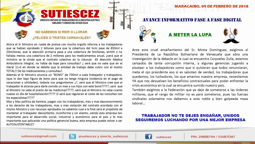sutiescez's tweet photo. Entrega fase a fase digital, Sin descanzo por la lucha de los beneficios para todos los trabajadores... https://t.co/1urMUTh2Sf