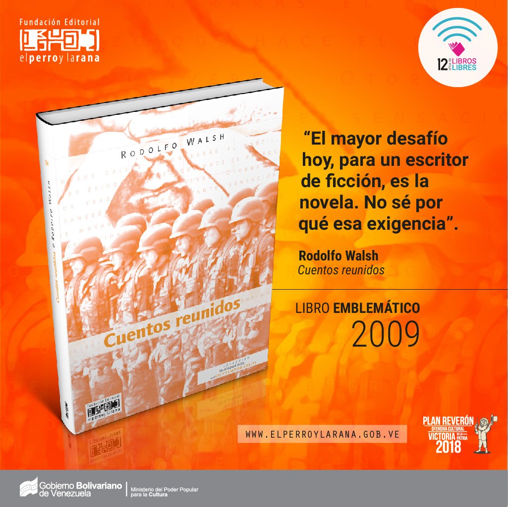 Conoce nuestro #LibroEmblemático del año 2009: 'Cuentos reunidos'.
Rodolfo Walsh, imprescindible | bit.ly/2Ey3SVv
#BonoAlegríaYCarnaval