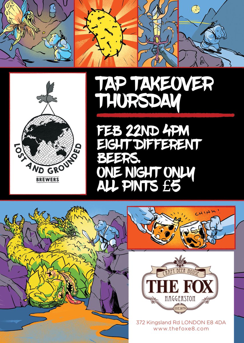 #taptakeover Thursday 22/02 <a href="/4pm/">4pm</a> with Lost &amp; Grounded.