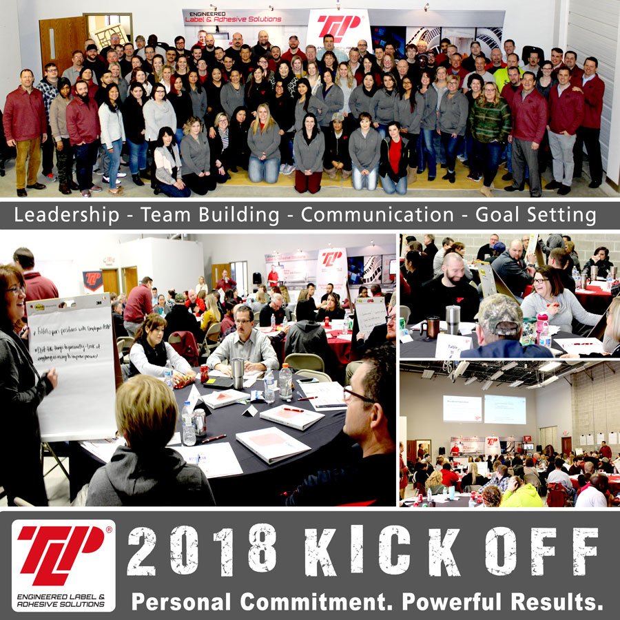 TailoredLabel's tweet image. As one of TLP's continuous improvement initiatives, our team recently kicked off 2018 with a company-wide training event focused on sharing the TLP vision, leadership development, team building, &amp;amp; communication. bit.ly/2Bk0yv2 #PersonalCommitment #PowerfulResults