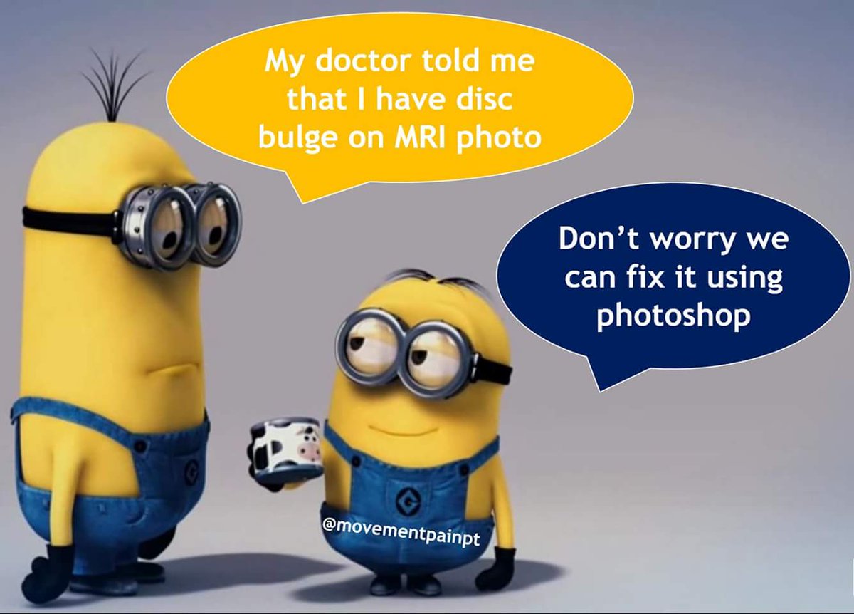 MovementPainPT's tweet photo. Disc bulge on MRI? #backpain #physiomeme https://t.co/NvIITKta9Y