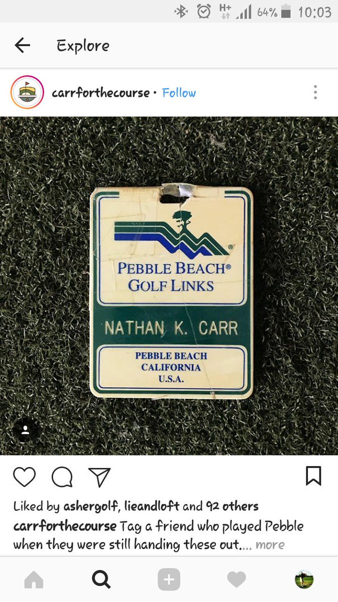 Rusty_YOB's tweet photo. Love this old logo bag tag from @PebbleBeachGolf courtesy of @Carr4thecourse 👌
#YOBgolf #EvolvingTheIndustry #PebbleBeach #BagTag #1stTeeGift #ExperienceModel #GiveMore https://t.co/laxWczrjbx