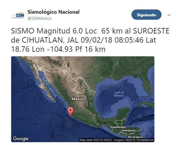 Colima_Antiguo's tweet photo. Fue de magnitud 6, el sismo de esta mañana. #CAInforma https://t.co/YytU2umvyu https://t.co/wrGbAPPW4J