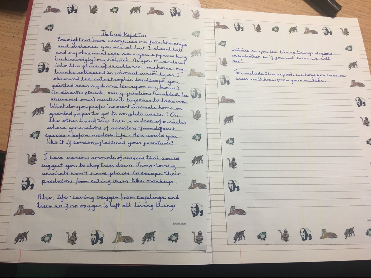 MissWestBF's tweet photo. Amazing rainforest persuasive piece, by Kavya! @HeadBeechfield #EnglishBF https://t.co/4mSmmwYZ4Y