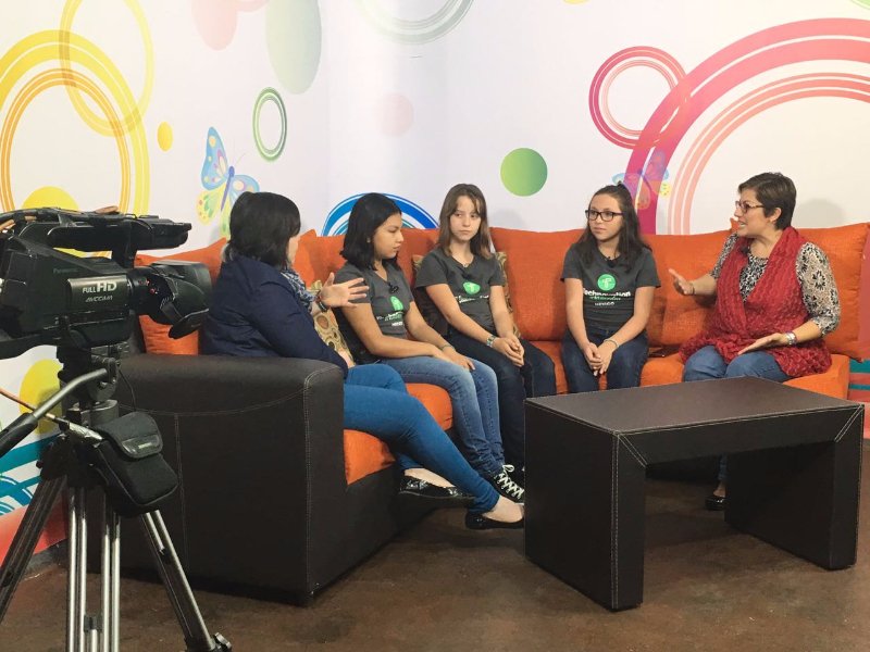 technovation's tweet photo. #FlashbackFriday to a #Technovation2017 team from Morelia, #Mexico, who continues to work on an app that helps children users learn about child violence so that if they find themselves to be victims, that they may seek help. The team received press coverage in the Fall! https://t.co/5jC0B1YAFW