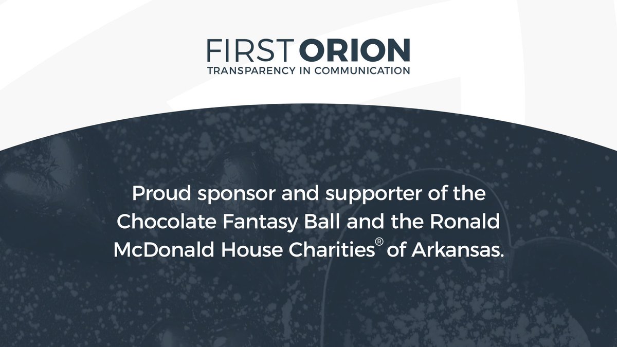 rmhcarnla's tweet image. We are very grateful for global data company @FirstOrionCorp and their support of our families. They are a generous sponsor of Chocolate Fantasy Ball 2018, which is key to providing the necessary funding to serve families in need. Please join us in thanking First Orion! #forRMHC
