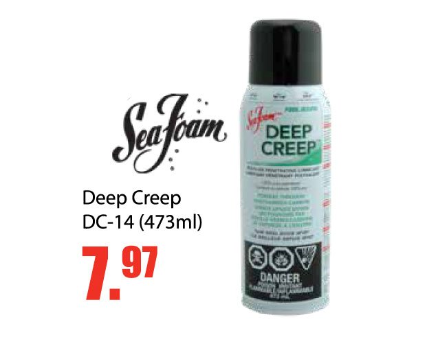 AADiscountAuto's tweet photo. Deep Creep is on sale for only $7.97 EA.
- Deep creep is a 100% petroleum multi-use penetrating lubricant
- Powers through rust, varnish and carbon
- Capable of spraying upside down
- 473 mL in each can
https://t.co/ZCML0wvfFo
#SeafoamDeepCreep #AADiscountAuto #AASale #DeepCreep https://t.co/Jv66B6tKqX