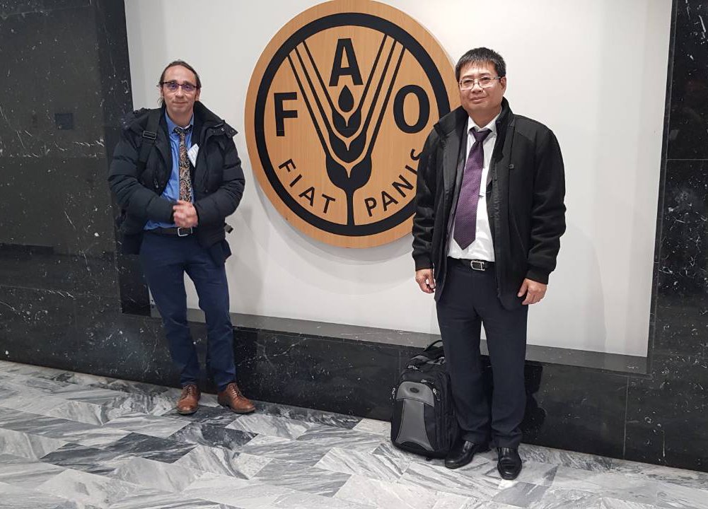 TE_FOOD's tweet photo. Erik, Trung, and Dr. Gabor Pajor were invited to present TE-FOOD to representatives of FAO (Food and Agriculture Organization of the United Nations) in Rome. https://t.co/OgcR6WGzvc