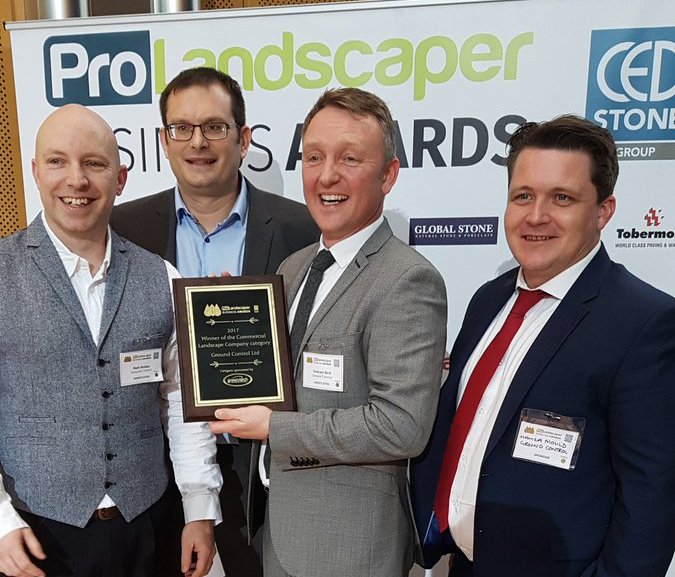 GroundControlGC's tweet image. Winners at the @ProLandscaperJW Business Awards! Very proud to have scooped the award for Commercial Landscape Company 👏 Fantastic news! Well done to the whole team. #PLBA