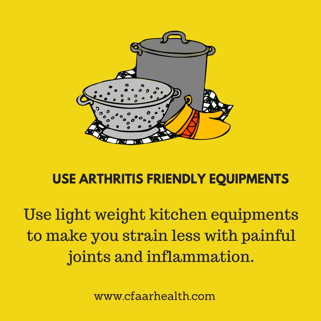 arthritiscfaar's tweet photo. Does #Artritis make your daily life challenging ? Small changes you make in your lifestyle and living by adopting Arthritis friendly home and kitchen equipment lowers the stress on your joints, reduces pain and #inflammation #rheumatoidarthritis #kitchengadgets #osteoarthritis https://t.co/OTnuteWxp0
