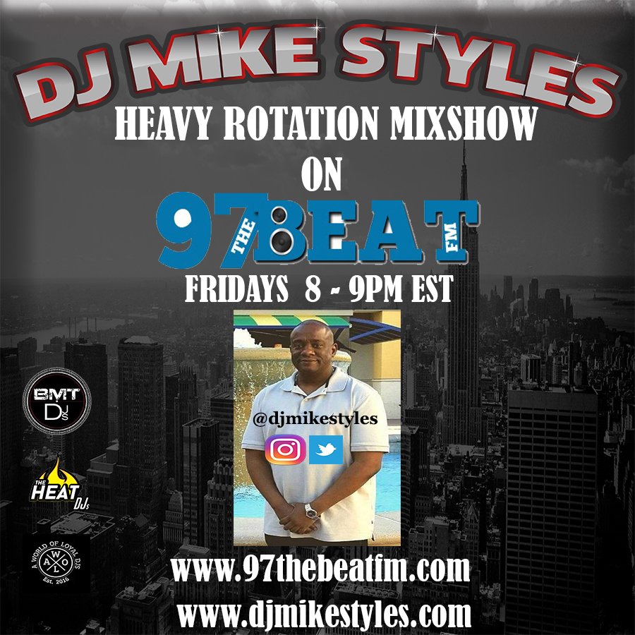 djmikestyles's tweet photo. Tune in tonight at 8pm EST for my Heavy Rotation Mixshow on 97thebeatfm. This week Artist Spotlight will be Recording Arist Candis (@SheIsHipHop) I will be playing her single "Jokes on you" #djmikestyles #awoldjs #heatdjs100 #bmtdjs
https://t.co/jctTi7KWdD https://t.co/jajVBBcfoc