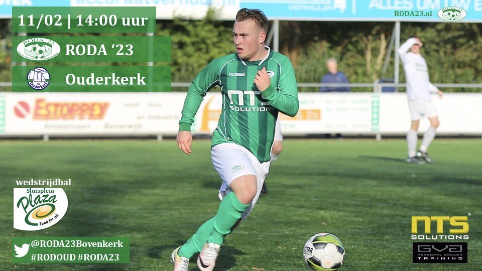 Zondag 11 februari de streekderby in de zondag 3e klasse C. RODA '23 krijgt Ouderkerk op bezoek. Om in het spoor van SDZ te blijven zal het vlaggenschip deze ook winnend moeten afsluiten!
Wedstrijdbal ; Plaza Food for All Sluisplein.
#rodoud #RODA23 #Plaza #sluisplein