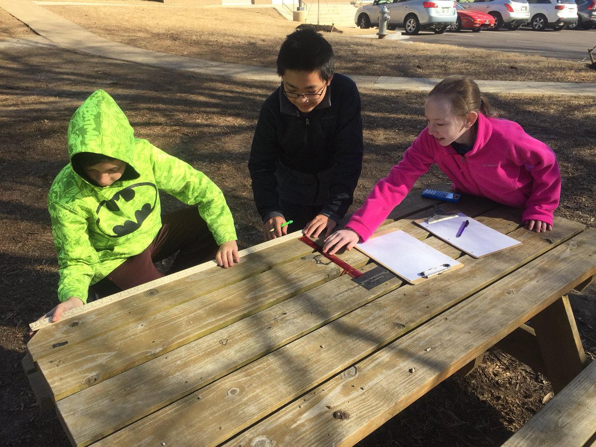 Math enrichment. Calculating the area of an irregular shape. #engagetheraider #teachGMSD