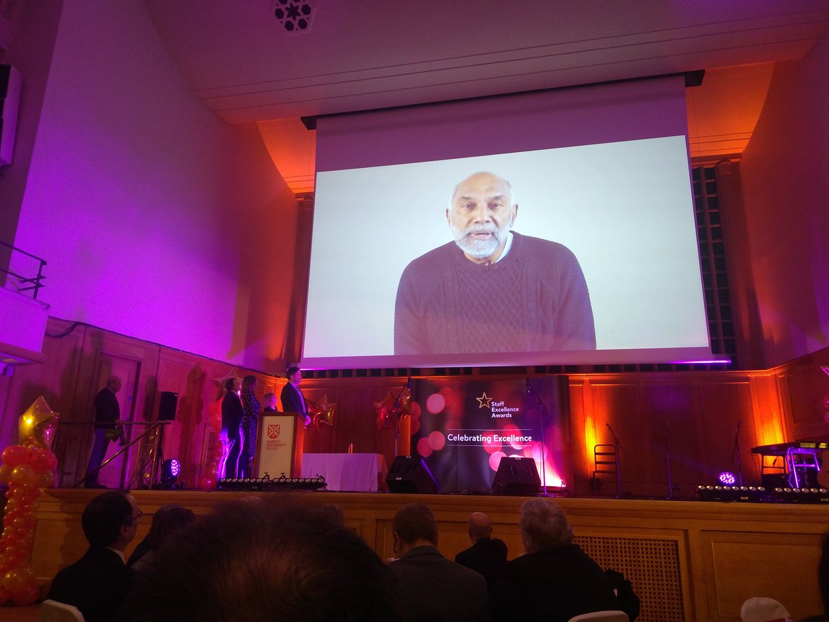 The legend that is Prof. AP DeSilva remotely receiving a lifetime achievement award. Inspirational words from a phenomenal teacher and researcher! Congratulations AP #LoveQUBStaff <a href="/QUBCCE/">QUB - Chemistry & Chemical Engineering</a>