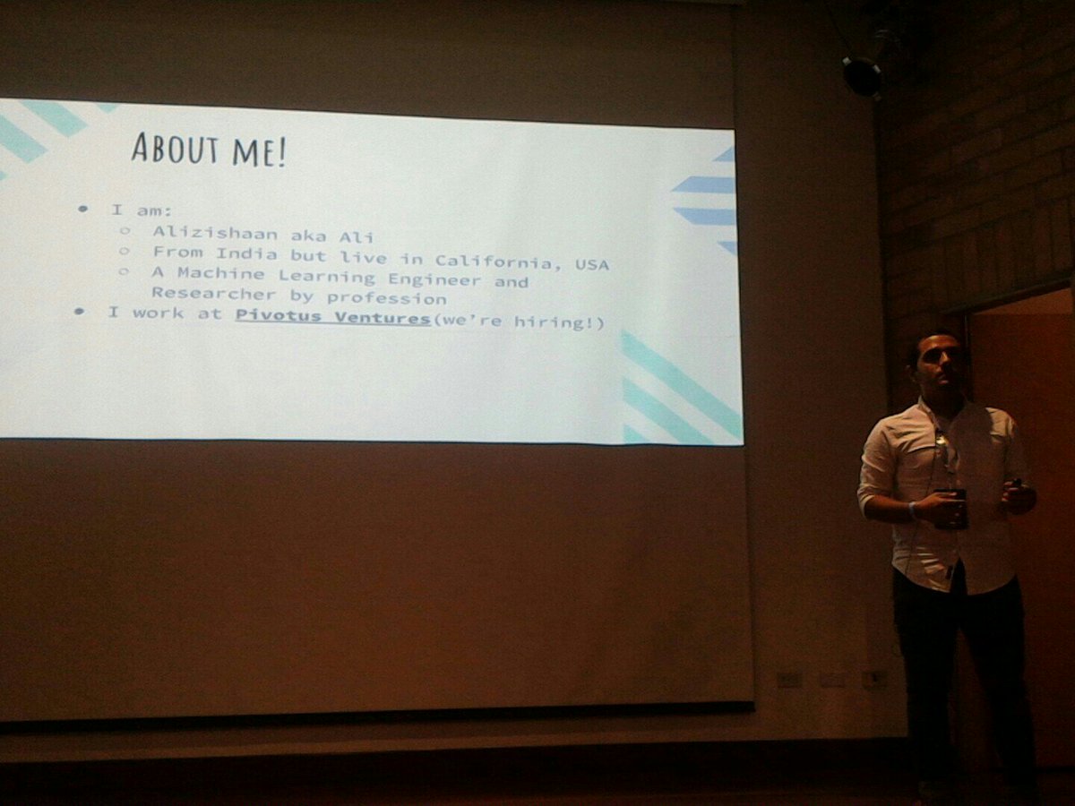 Teban_Sierra's tweet photo. Talk number 3... "Detecting offensive messages using Deep Learning: A micro- service based approach" by Alizishaan in the #PyConColombia2018 @pyconcolombia at @EAFIT
#MachineLearning #DeepLearning
#Python #TheArtOfCoding https://t.co/sSBFSk62W2