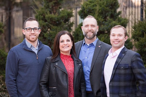 bloompartykc's tweet photo. Happy Friday, Bloomers! Time to meet the ringleaders for Cirque Electrique: James Smith, Kiran Chandra, Mark Sawkin & Tom Nagel. They are going to put on one hell of a show in April, and we hope you can be there to join us! Photo credit: @PaulAndrewsKC #BloomCirque #BloomKC https://t.co/rllgvRuy3X