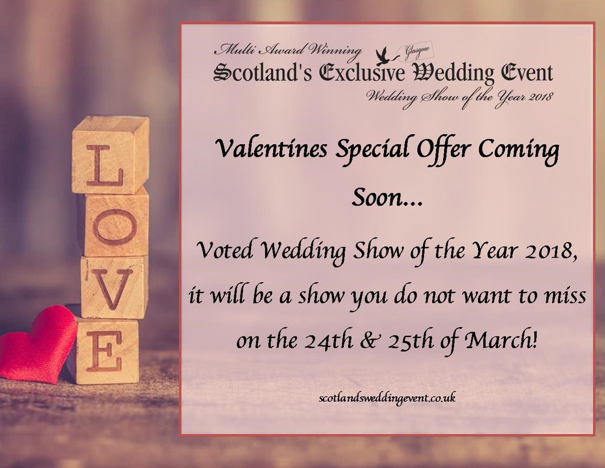 Roses are red, violets are blue, we have something special planned for you....

#SEWE #SEWE18 #weddingshow #weddingevent #glasgowweddingshow #glasgowweddingevent #scotlandsweddingshow #scotlandsweddingevent #valentinesday #romance #engagement #engaged #valentine #nationalpizzaday