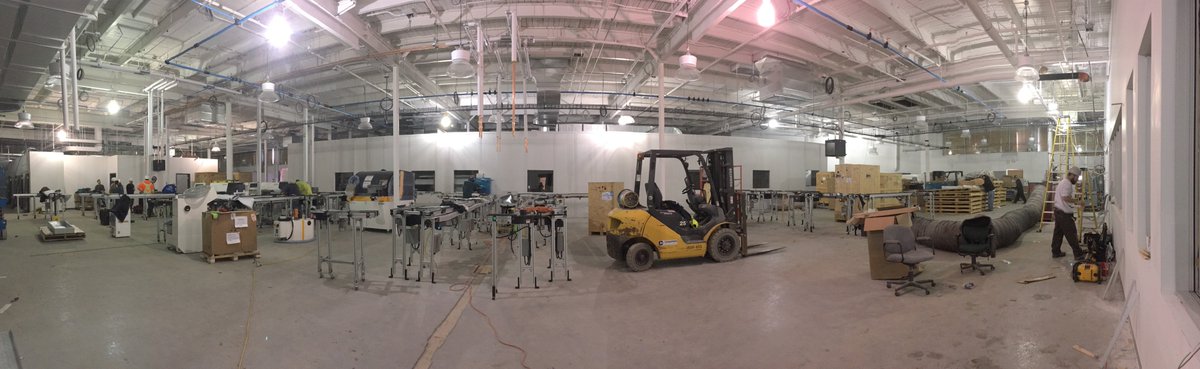 PLASTICPLUSLTD's tweet photo. WORKING THE LINE - Conveyor belts and machines are being assembled and installed with just a few weeks left until the new lab is up and running. https://t.co/bTK4wnFzXu #lenses #glasses #optical #plasticplus #eyewear #glasses https://t.co/0qJcFQb5Iv