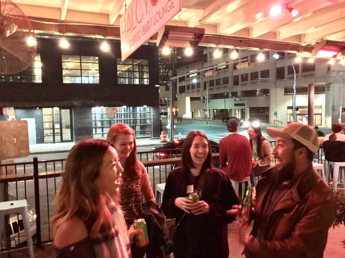 ad2austin's tweet photo. We had a great – and gooey – evening at Halcyon last night! Big thanks to all who joined us for toasty s’mores and tasty drinks at this month’s #AdSocial! https://t.co/xwMVlSVB8M