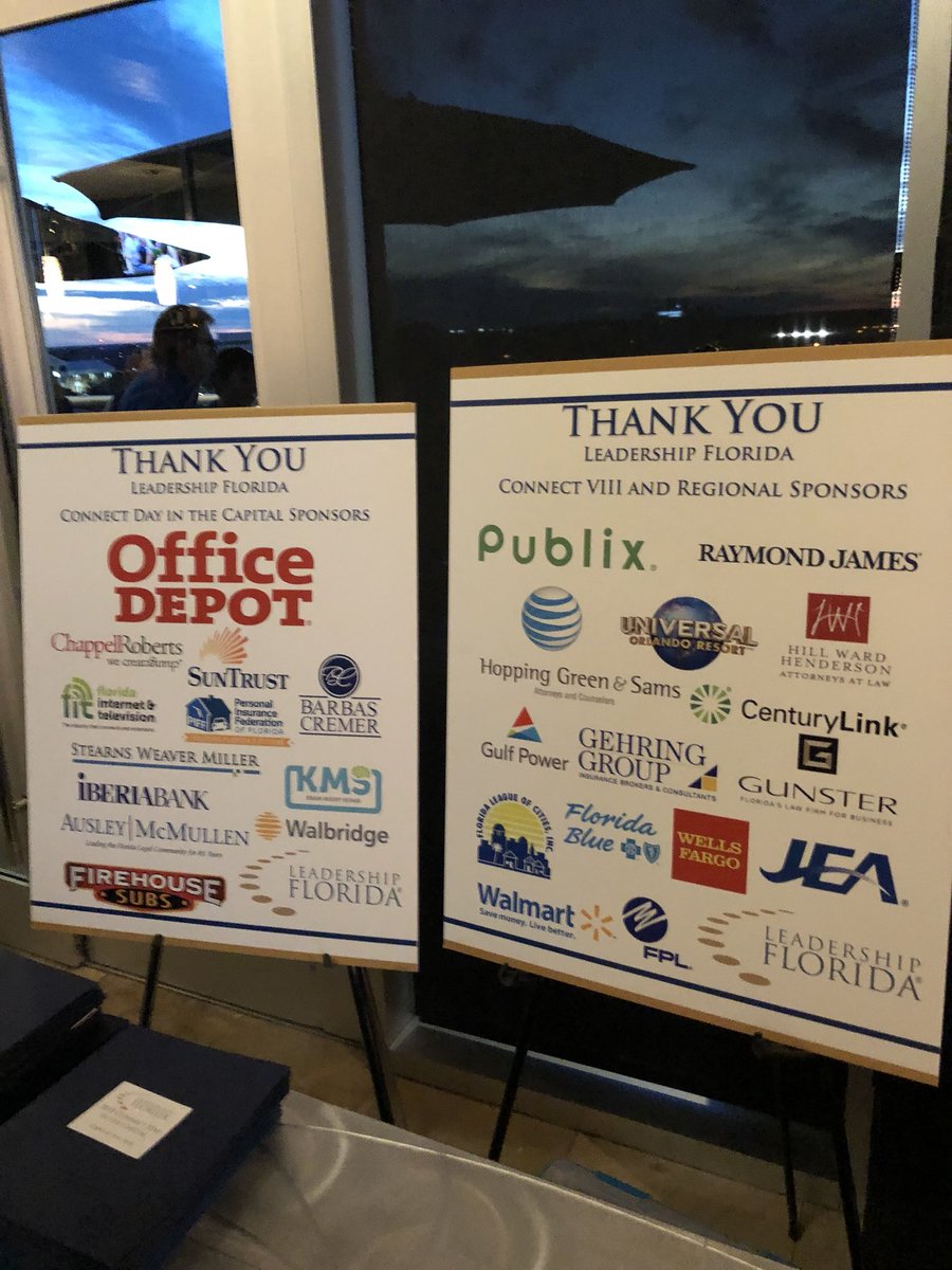 LeadFLConnect's tweet image. That’s a wrap for the Leadership Florida Connect Day in the Capital 2018! Thank you to all of our sponsors, without you this event wouldn’t have been possible. #LFConnectDay2018