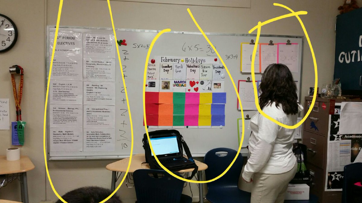 BaganzBarbara's tweet photo. On #ThinkingThursday, #baganzcollaborativelearners found representations of arrays in our classroom. #chs_lions #castleberryisd https://t.co/OtZ8ftIgTd