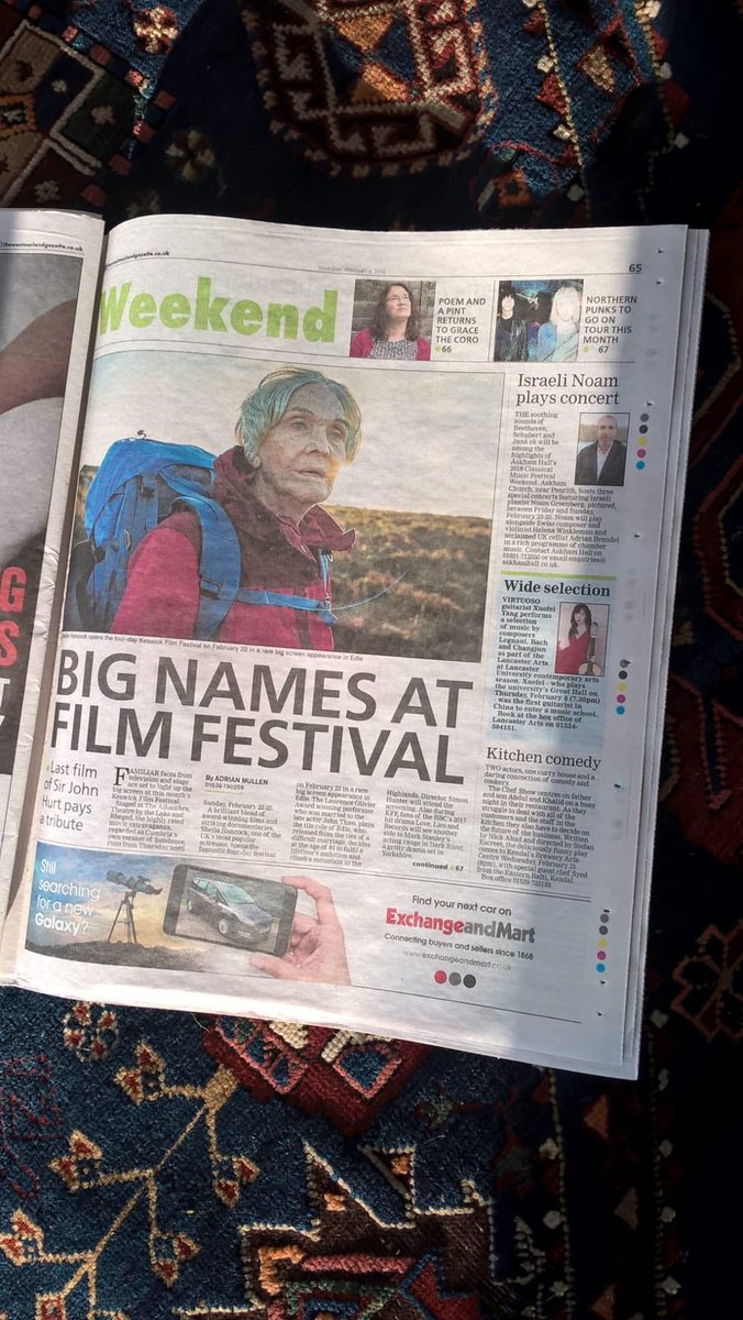 <a href="/gazettenewsdesk/">Westmorland Gazette</a> <a href="/keswickfilm/">Keswick Film</a> Thanks to <a href="/gazettenewsdesk/">Westmorland Gazette</a> for great article about #EDIE coming soon to the <a href="/keswickfilm/">Keswick Film</a> festival! Your support for independent film is much appreciated. #keswick #keswickfilmfestival #EDIE